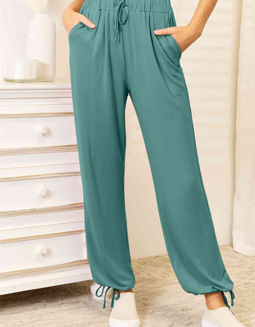 Load image into Gallery viewer, Basic Bae Full Size Soft Rayon Drawstring Waist Pants with Pockets
