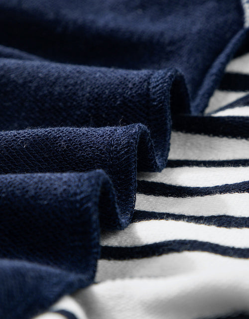 Load image into Gallery viewer, Exposed Seam Striped Long Sleeve Sweatshirt
