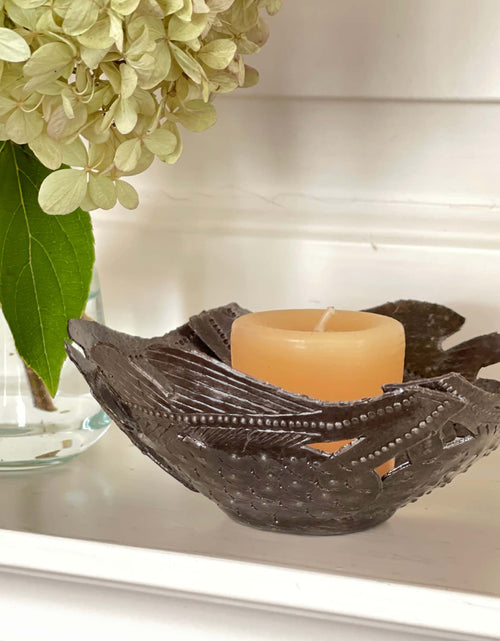 Load image into Gallery viewer, Fruit on Vine Haitian Metal Drum Votive by Global Crafts Wholesale
