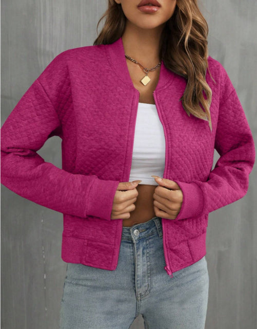 Load image into Gallery viewer, Zip Up Long Sleeve Jacket
