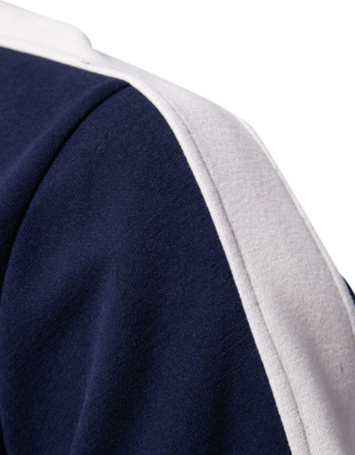 Load image into Gallery viewer, Men's Contrast Striped Long Sleeve Sweatshirt
