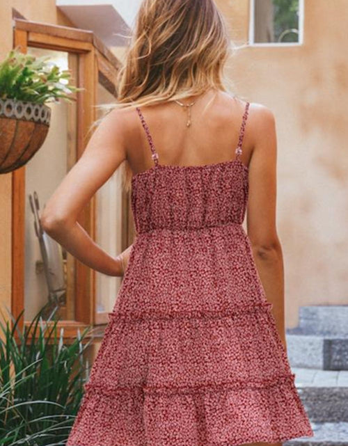 Load image into Gallery viewer, Ditsy Floral Spaghetti Strap Dress
