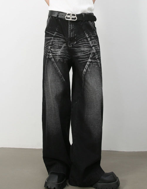 Load image into Gallery viewer, Men's Wide Leg Jeans with Pockets
