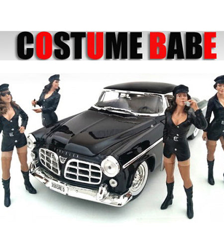 "Costume Babes" 4 Piece Figure Set For 1:24 Scale Models by American Diorama