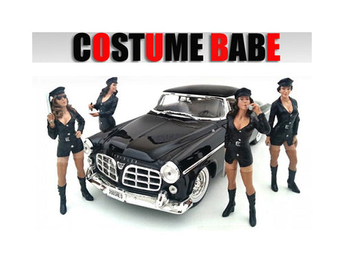 Load image into Gallery viewer, "Costume Babes" 4 Piece Figure Set For 1:24 Scale Models by American Diorama
