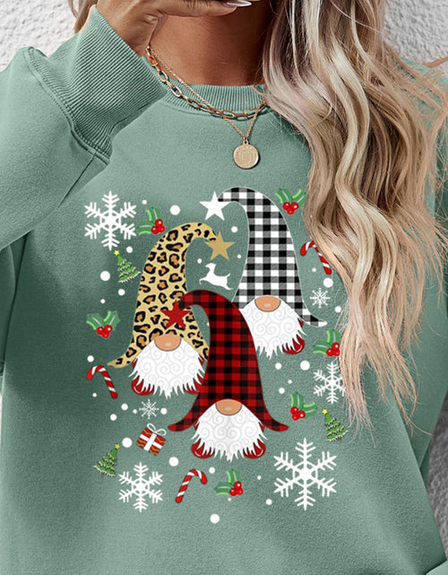 Load image into Gallery viewer, Faceless Gnomes Graphic Drop Shoulder Sweatshirt
