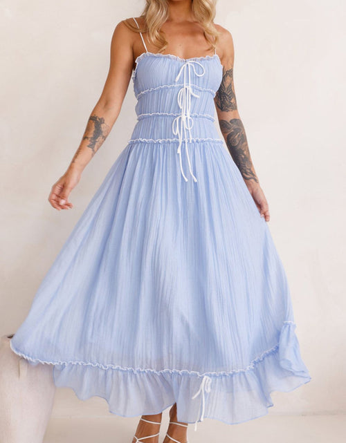 Load image into Gallery viewer, Devine Frill Ruffled Hem Midi Cami Dress

