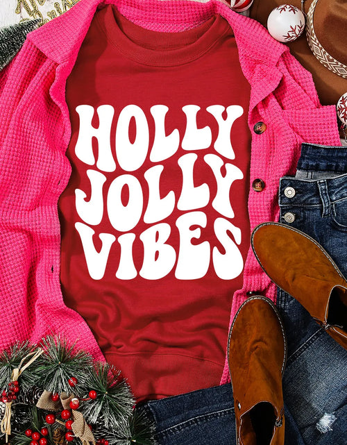 Load image into Gallery viewer, Letter Graphic Round Neck Long Sleeve Sweatshirt

