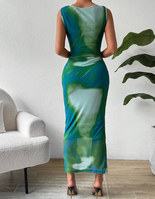 Load image into Gallery viewer, Honey Slit Round Neck Midi Tank Dress
