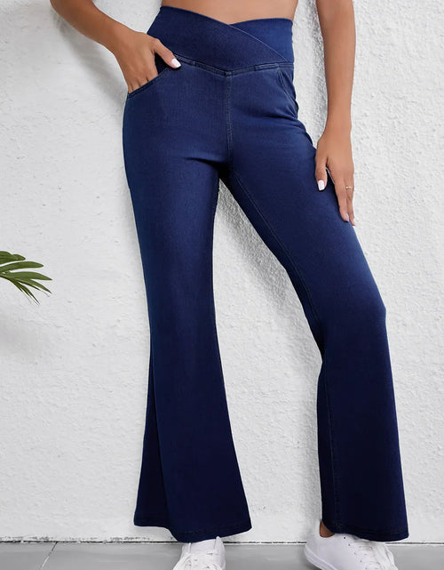 Load image into Gallery viewer, Asymmetric Waist Flare Jeans
