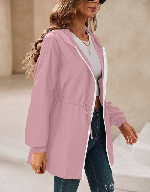 Load image into Gallery viewer, Ivy Lane Outdoor Waterproof Long Sleeve Hooded Windbreaker
