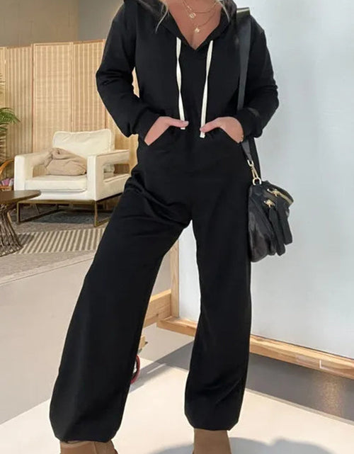 Load image into Gallery viewer, Full Size Drawstring Long Sleeve Jumpsuit
