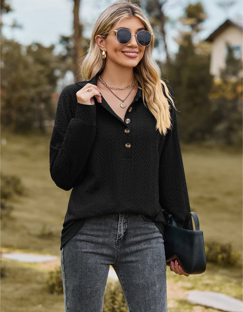 Load image into Gallery viewer, Collared Neck Long Sleeve Blouse
