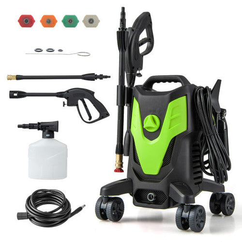 Load image into Gallery viewer, 2400 PSI Electric Pressure Washer with 4 Universal Wheels-Green
