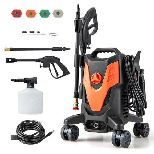 Load image into Gallery viewer, 2400 PSI Electric Pressure Washer with 4 Universal Wheels-Orange
