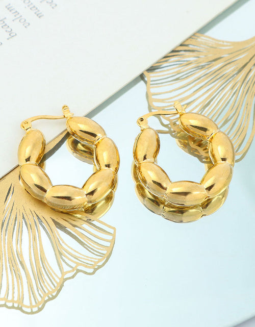 Load image into Gallery viewer, RMZ GOLD NYC 14k Gold Bead Hoop Earrings
