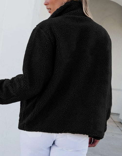Load image into Gallery viewer, Zip Up Long Sleeve Plush Jacket
