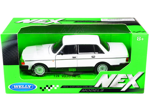 Load image into Gallery viewer, Volvo 240 GL White "NEX Models" 1/24 Diecast Model Car by Welly

