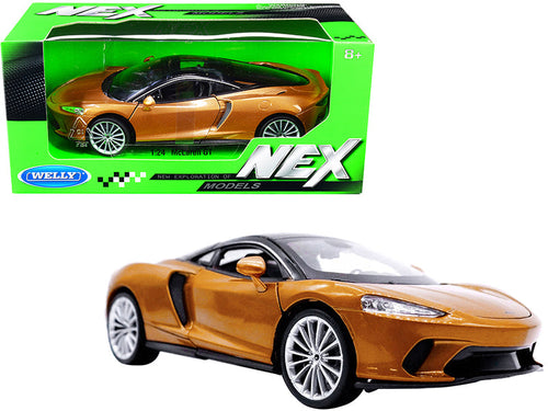 Load image into Gallery viewer, McLaren GT Gold Metallic with Black Top "NEX Models" 1/24 Diecast Model Car by Welly
