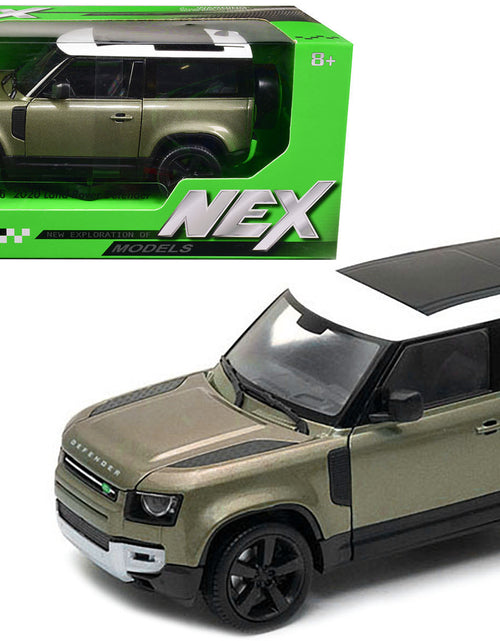 Load image into Gallery viewer, 2020 Land Rover Defender Green Metallic with White Top "NEX Models" 1/26 Diecast Model Car by Welly
