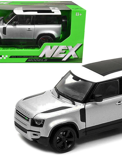 Load image into Gallery viewer, 2020 Land Rover Defender Silver Metallic with White Top "NEX Models" 1/26 Diecast Model Car by Welly
