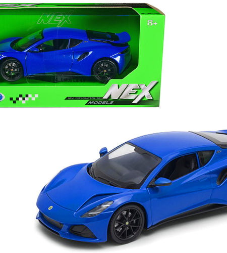 Lotus Emira Blue Metallic "NEX Models" Series 1/24 Diecast Model Car by Welly