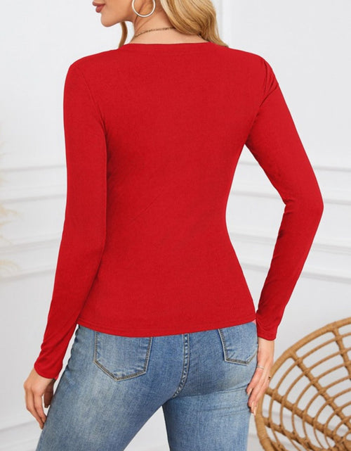 Load image into Gallery viewer, Notched Long Sleeve T-Shirt
