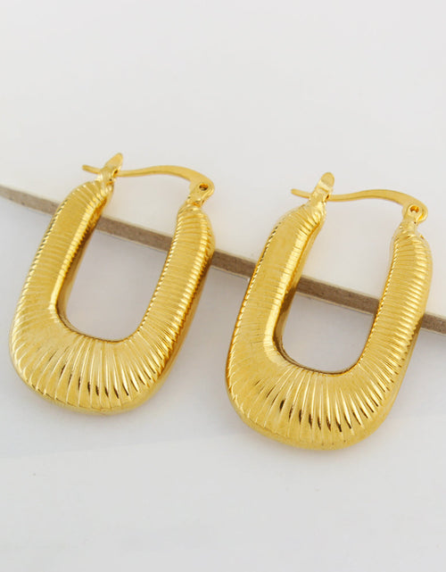 Load image into Gallery viewer, RMZ GOLD NYC 14k Gold Flat Oval Hoop earrings
