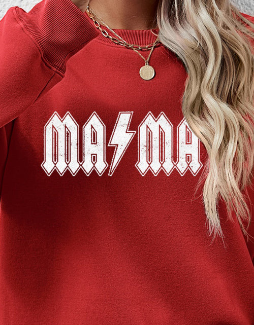 Load image into Gallery viewer, Letter Graphic Dropped Shoulder Sweatshirt
