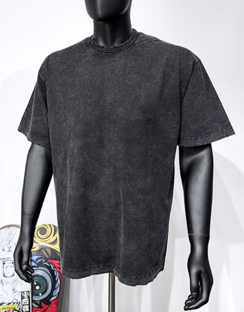 Load image into Gallery viewer, Men's Full Size Round Neck Washed T-Shirt Plus Size
