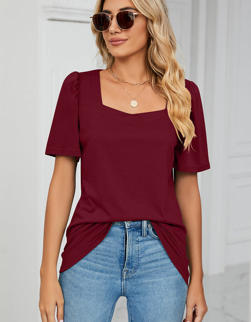 Load image into Gallery viewer, Square Neck Short Sleeve T-Shirt
