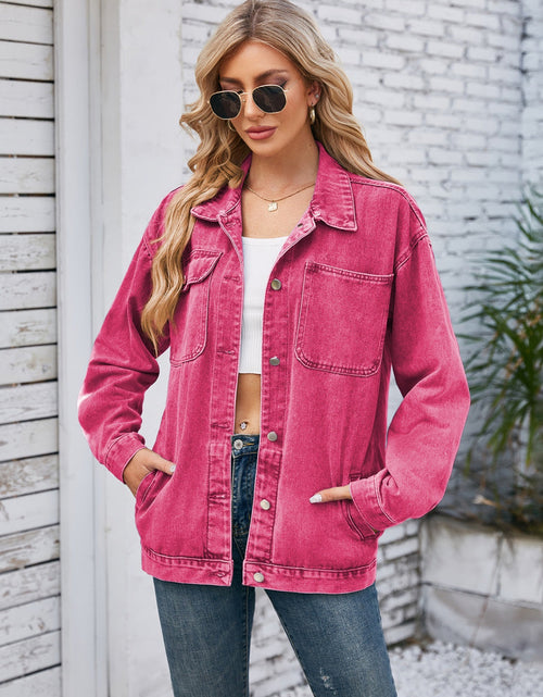 Load image into Gallery viewer, Pocketd Button Up Detachable Hooded Denim Jacket
