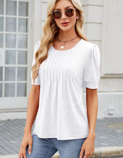 Load image into Gallery viewer, Round Neck Short Sleeve T-Shirt
