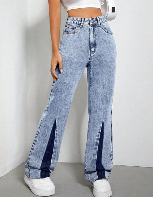 Load image into Gallery viewer, Contrast Bootcut Jeans with Pockets
