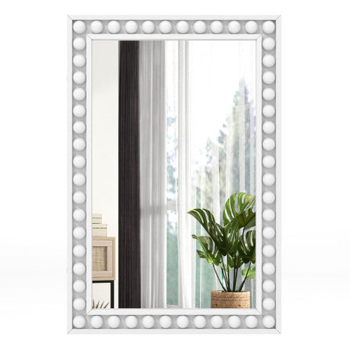 Load image into Gallery viewer, 24 x 36 Inches Rustic Wall Mirror with Solid Wood Frame for Living Room  Bedroom-White
