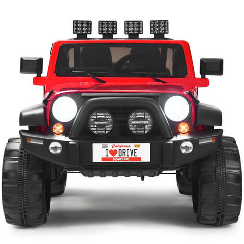 Load image into Gallery viewer, 12V 2-Seater Ride on Car Truck with Remote Control and Storage Room-Red

