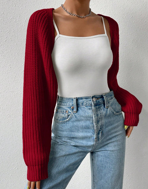 Load image into Gallery viewer, Honey Open Front Long Sleeve Cropped Cardigan
