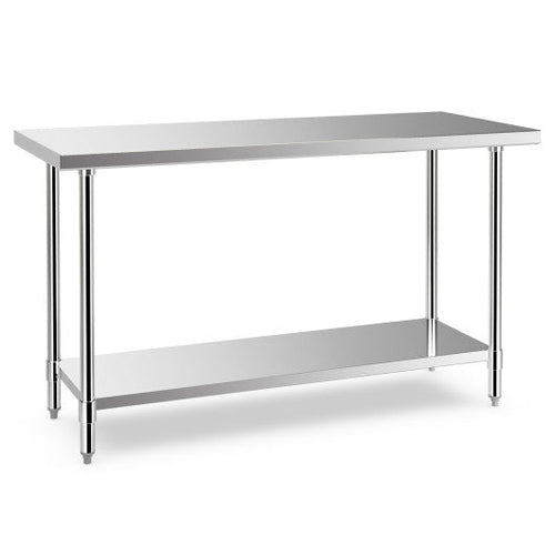 Load image into Gallery viewer, 24 x 60 Inches Stainless Steel Kitchen Prep Work Table with Adjustable Undershelf
