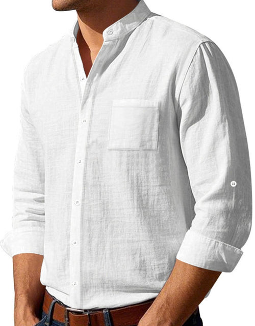 Load image into Gallery viewer, Men's Full Size Button Down Long Sleeve Shirt Plus Size
