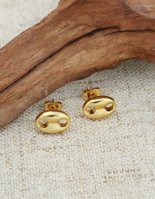 Load image into Gallery viewer, RMZ GOLD NYC 14k Gold Mariner Stud Earrings
