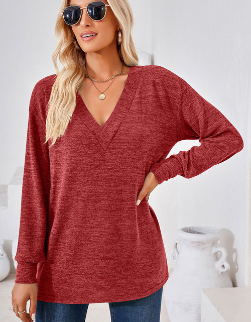 Load image into Gallery viewer, V-Neck Dropped Shoulder T-Shirt

