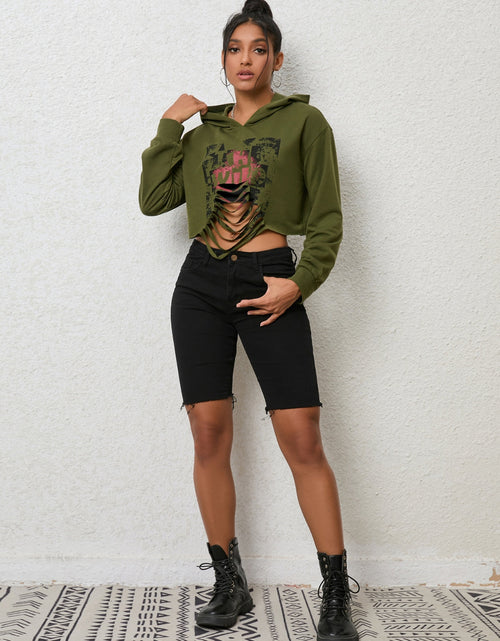 Load image into Gallery viewer, Cutout Long Sleeve Hoodie
