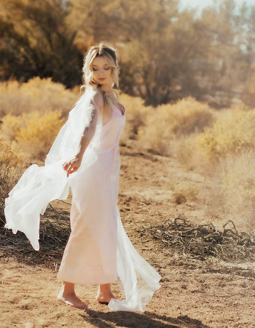 Load image into Gallery viewer, ChiffonTulle Dream Beach Dress , Underskirt lingerie, Maternity Photoshoot gown by AkitaArigatosonFashion
