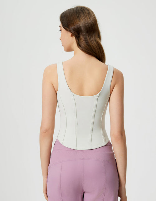 Load image into Gallery viewer, Millennia Round Neck Wide Strap Active Tank with Detachable Chest Pads
