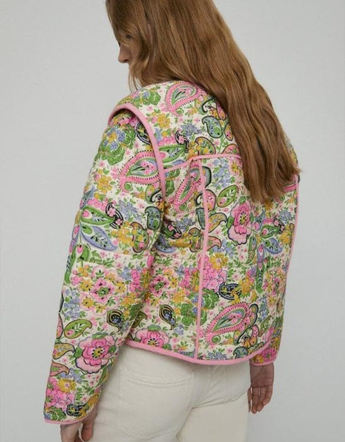 Load image into Gallery viewer, Tied Printed Long Sleeve Jacket
