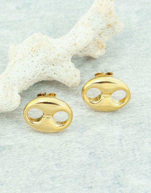 Load image into Gallery viewer, RMZ GOLD NYC 14k Gold Mariner Stud Earrings
