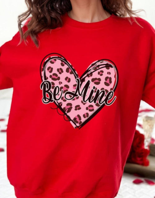 Load image into Gallery viewer, Valentine's Day BE MINE Heart Long Sleeve Sweatshirt
