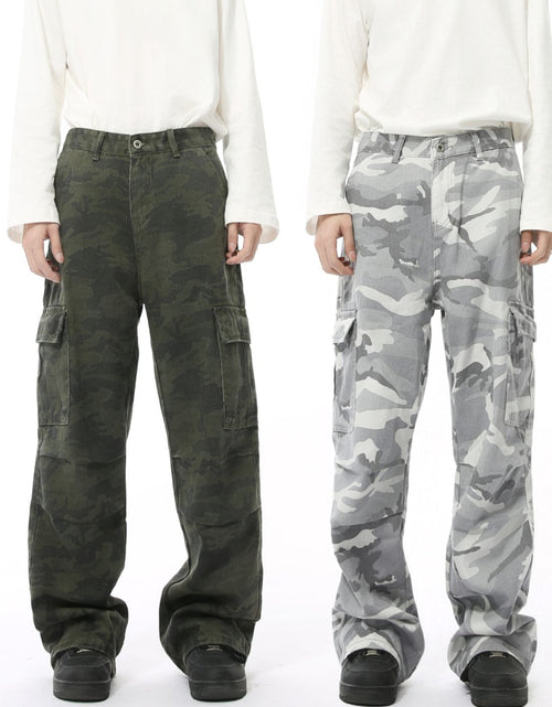 Load image into Gallery viewer, Camouflage Cargo Jeans with Pockets
