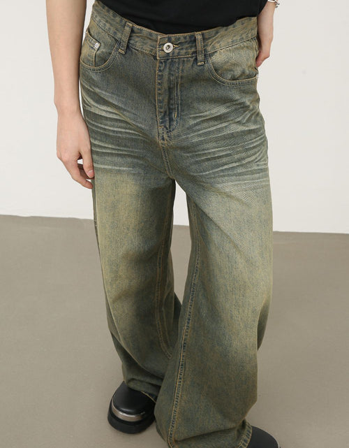 Load image into Gallery viewer, Men's Wide Leg Jeans with Pockets
