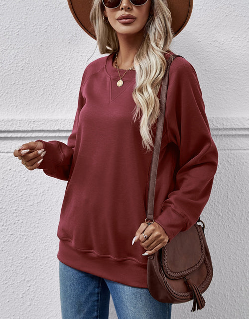 Load image into Gallery viewer, Round Neck Long Sleeve Sweatshirt
